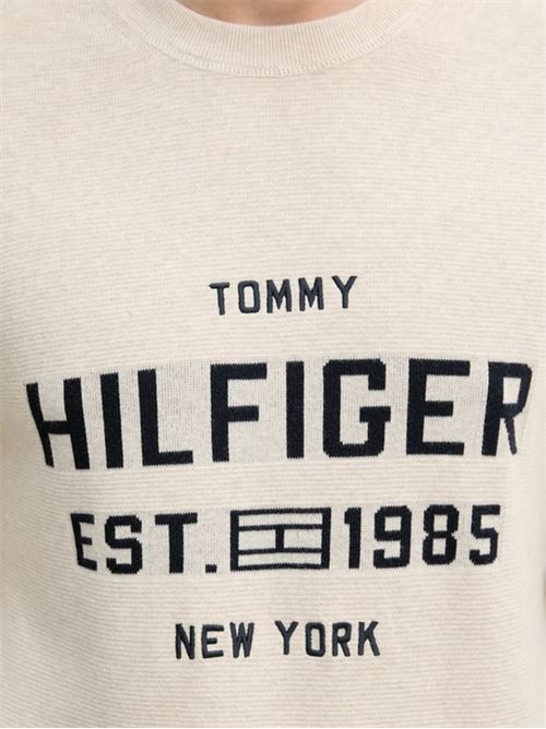 Maglione in cotone con scritta Tommy Hilfiger | MW0MW39533HGF